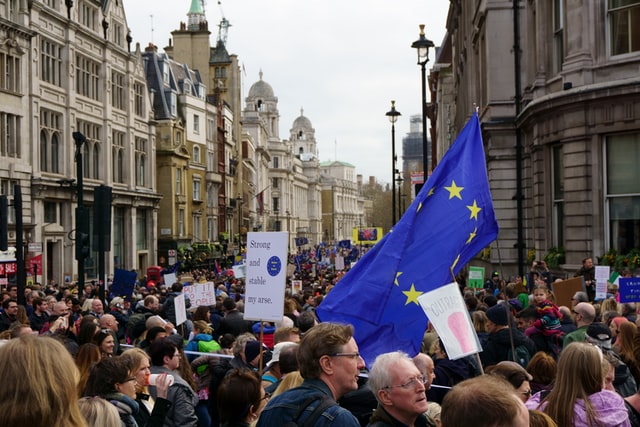Demonstration zum Thema Brexit